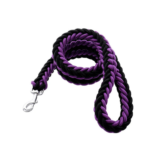 Ultimate Durability: Nylon Round Rope Leash for Medium to Large Dogs - Ideal for Bulldogs, Golden Retrievers, and Pitbulls