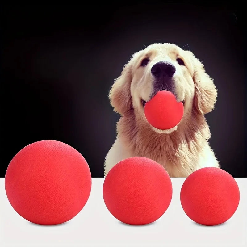 Indestructible Rubber Dog Chew Ball - Perfect for Cleaning Teeth & Keeping Your Dog Entertained!
