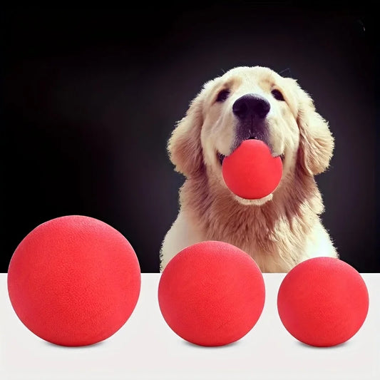 Indestructible Rubber Dog Chew Ball - Perfect for Cleaning Teeth & Keeping Your Dog Entertained!