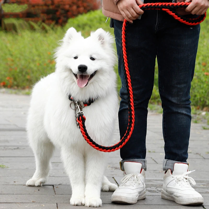 Ultimate Durability: Nylon Round Rope Leash for Medium to Large Dogs - Ideal for Bulldogs, Golden Retrievers, and Pitbulls