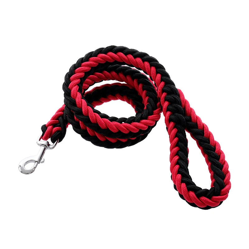 Ultimate Durability: Nylon Round Rope Leash for Medium to Large Dogs - Ideal for Bulldogs, Golden Retrievers, and Pitbulls