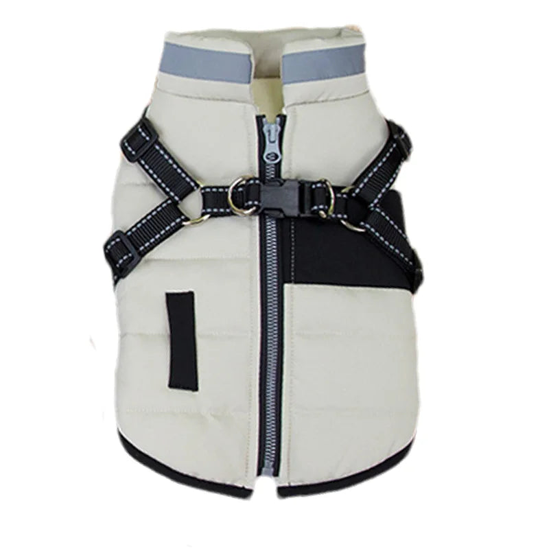 Stylish and Cozy Winter Dog Jacket with Reflective D-Ring - Perfect for Small to Medium Dogs!
