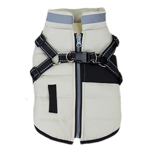 Stylish and Cozy Winter Dog Jacket with Reflective D-Ring - Perfect for Small to Medium Dogs!