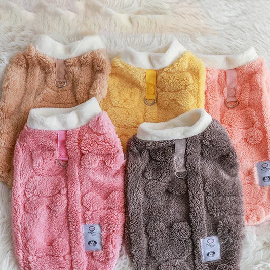 Cozy Winter Fleece Pullover for Small Dogs - Stylish and Warm Dog Sweater for Chihuahuas and Bulldogs