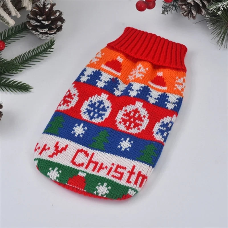 Cozy Christmas Cat Sweater - Warm Winter Costume for Your Feline Friend