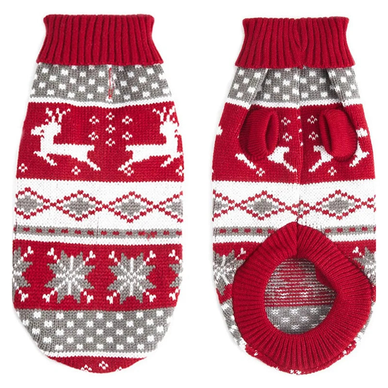Cozy Christmas Cat Sweater - Warm Winter Costume for Your Feline Friend