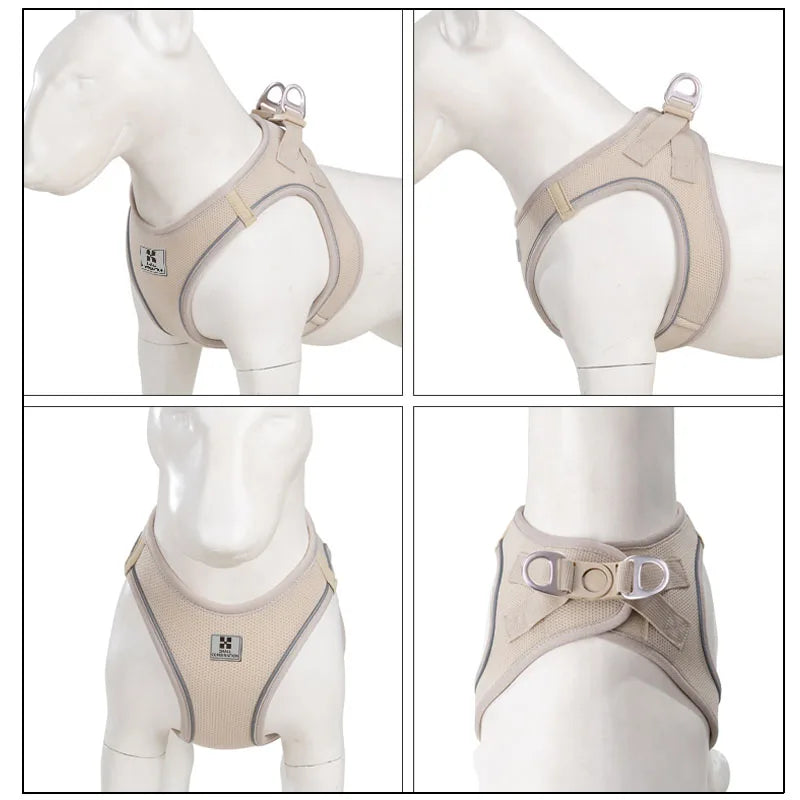 Premium Adjustable Reflective Dog Harness and Leash Set for Small to Medium Breeds - Perfect for Outdoor Adventures with Your Puppy or Cat