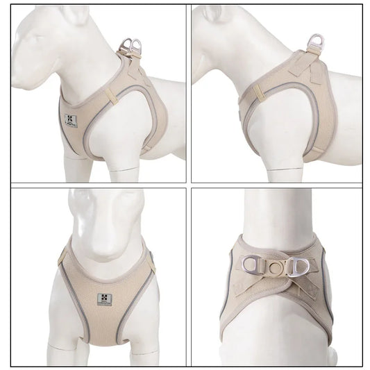 Premium Adjustable Reflective Dog Harness and Leash Set for Small to Medium Breeds - Perfect for Outdoor Adventures with Your Puppy or Cat