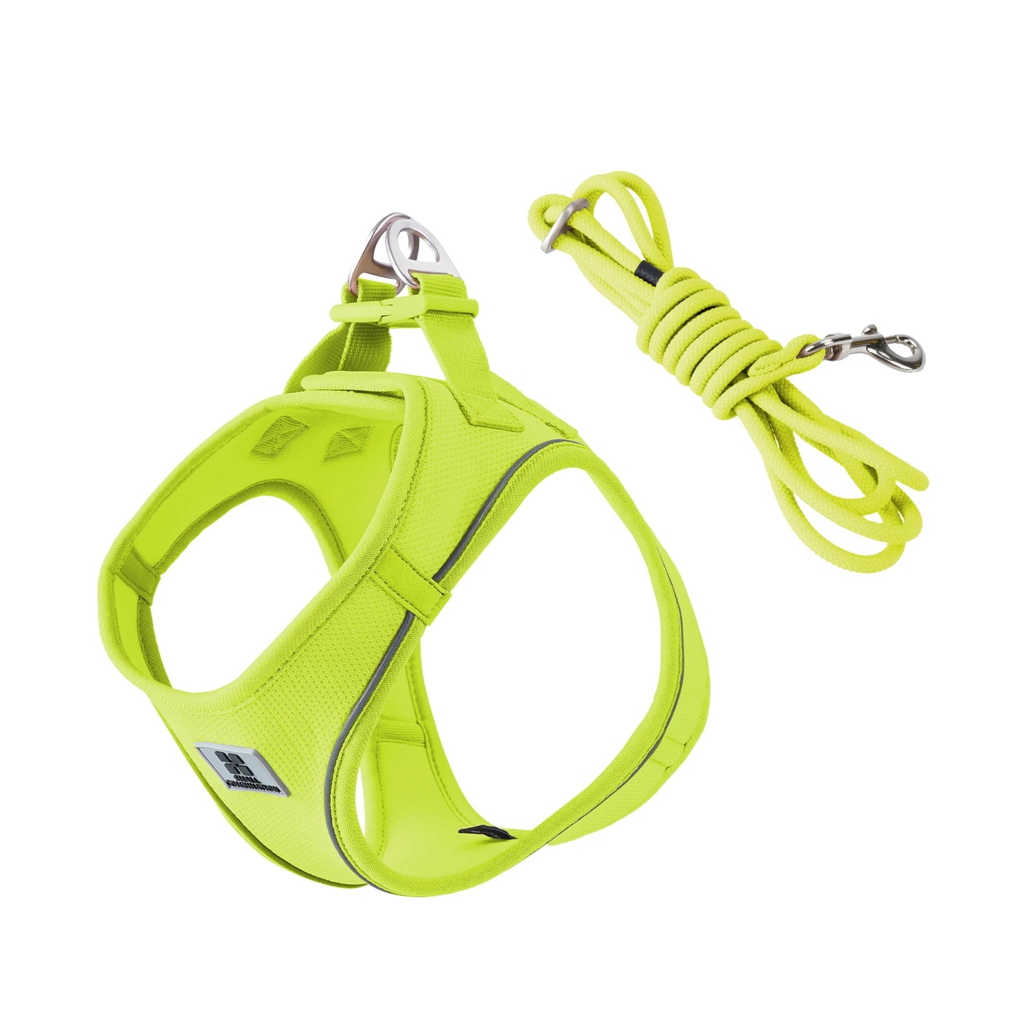 Premium Adjustable Reflective Dog Harness and Leash Set for Small to Medium Breeds - Perfect for Outdoor Adventures with Your Puppy or Cat