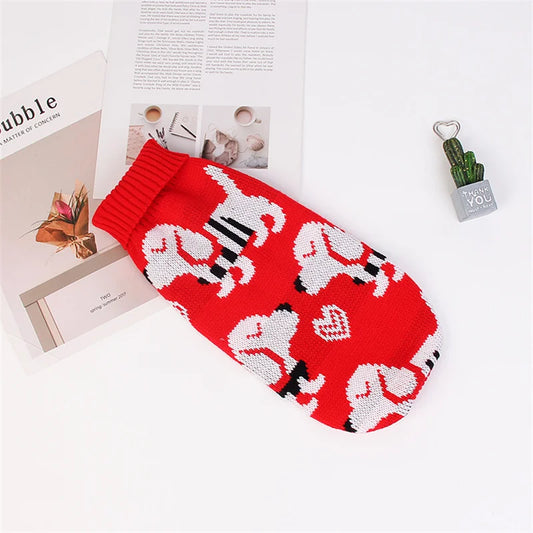 Cozy Christmas Cat Sweater - Warm Winter Costume for Your Feline Friend