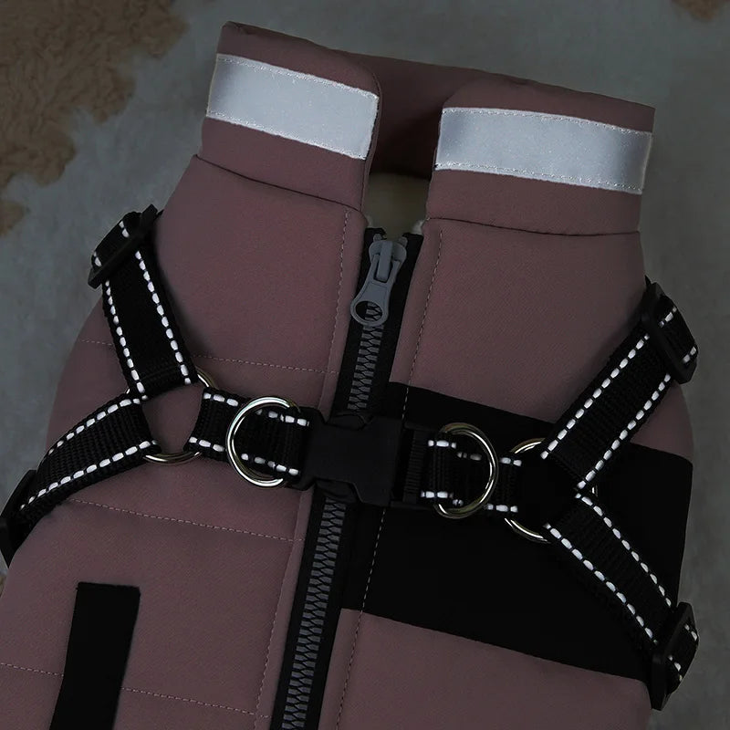 Stylish and Cozy Winter Dog Jacket with Reflective D-Ring - Perfect for Small to Medium Dogs!