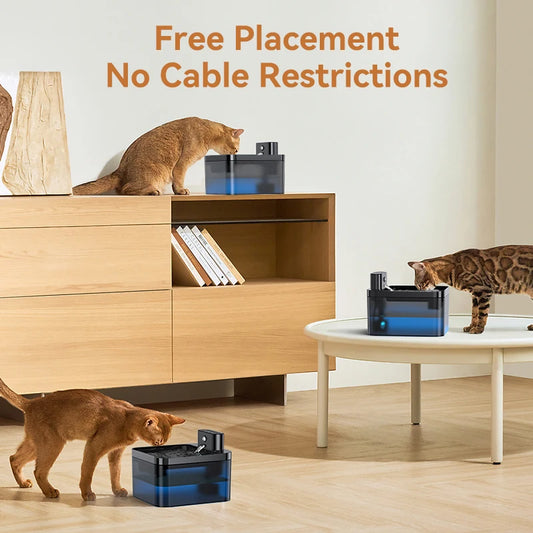 Revolutionary Wireless Automatic Cat Water Fountain - 2600Mah Infrared Sensor Pet Water Dispenser for Dogs and Cats