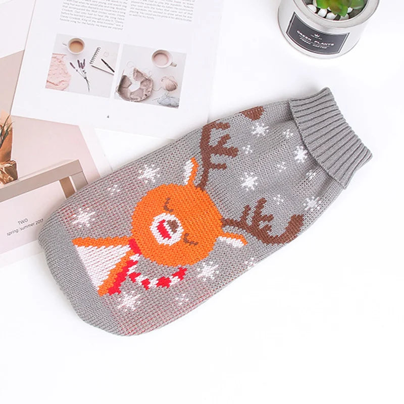 Cozy Christmas Cat Sweater - Warm Winter Costume for Your Feline Friend