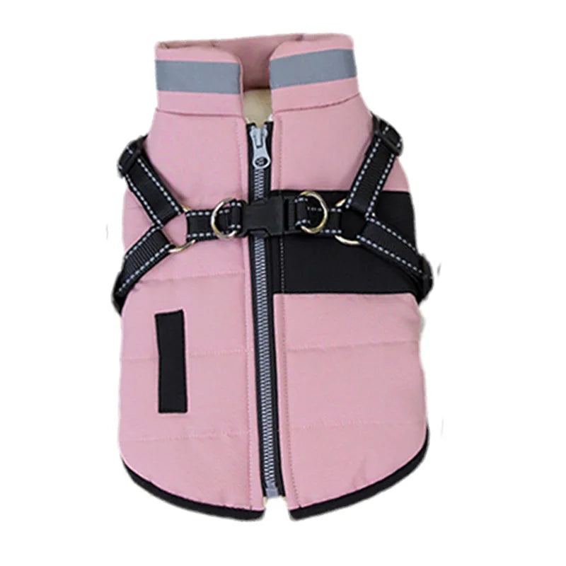 Stylish and Cozy Winter Dog Jacket with Reflective D-Ring - Perfect for Small to Medium Dogs!
