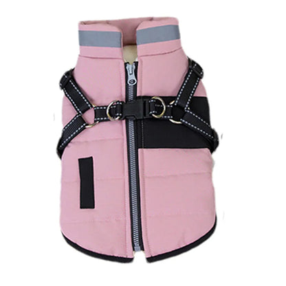 Stylish and Cozy Winter Dog Jacket with Reflective D-Ring - Perfect for Small to Medium Dogs!