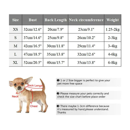 Stylish and Cozy Winter Dog Jacket with Reflective D-Ring - Perfect for Small to Medium Dogs!