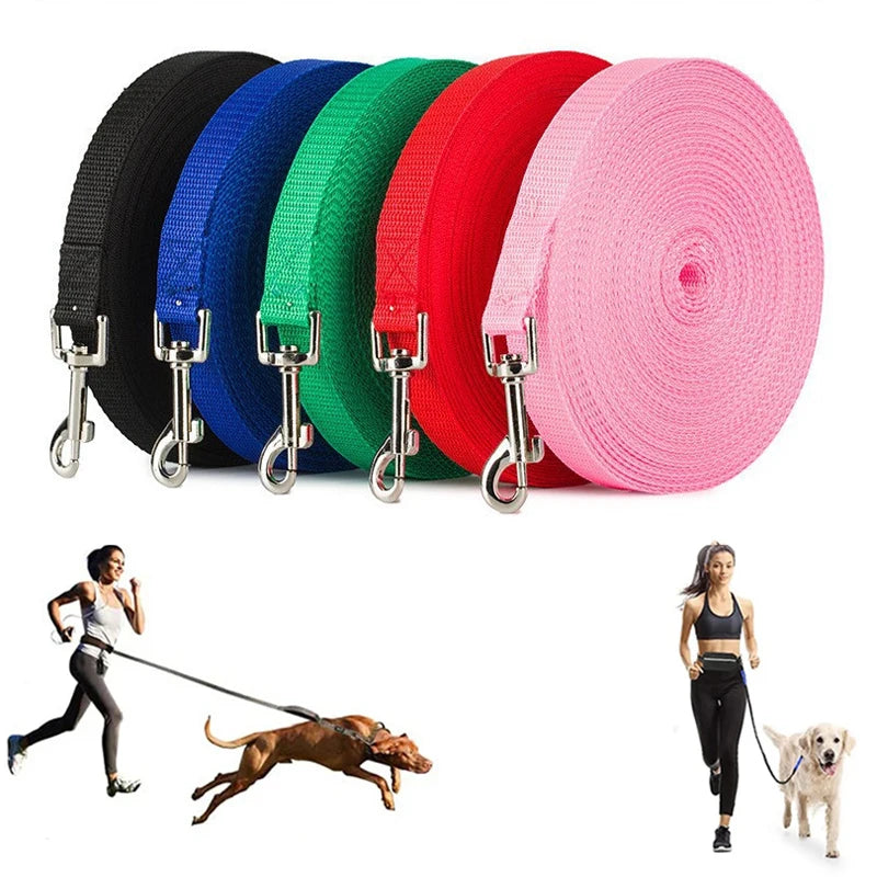 Durable Nylon Dog Training Leashes - Perfect for All Breeds and Sizes, Available in Multiple Lengths for Ultimate Control