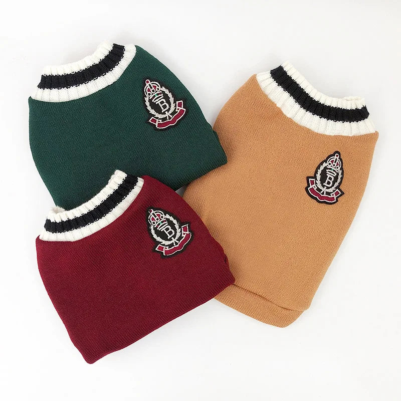 Cozy Cat & Dog Sweater Pullover - Stylish Winter Vest for Small Pets