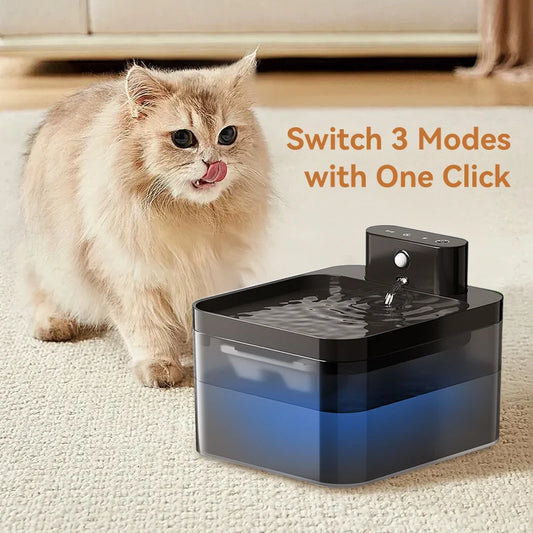 Revolutionary Wireless Automatic Cat Water Fountain - 2600Mah Infrared Sensor Pet Water Dispenser for Dogs and Cats