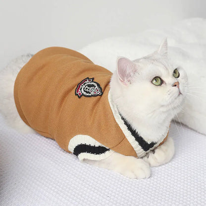 Cozy Cat & Dog Sweater Pullover - Stylish Winter Vest for Small Pets