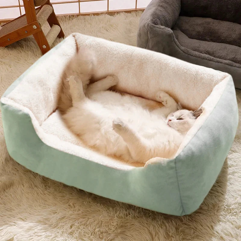 Cozy Convertible Dog Bed - Plush Sofa for Small Pets - Perfect for Dogs and Cats!