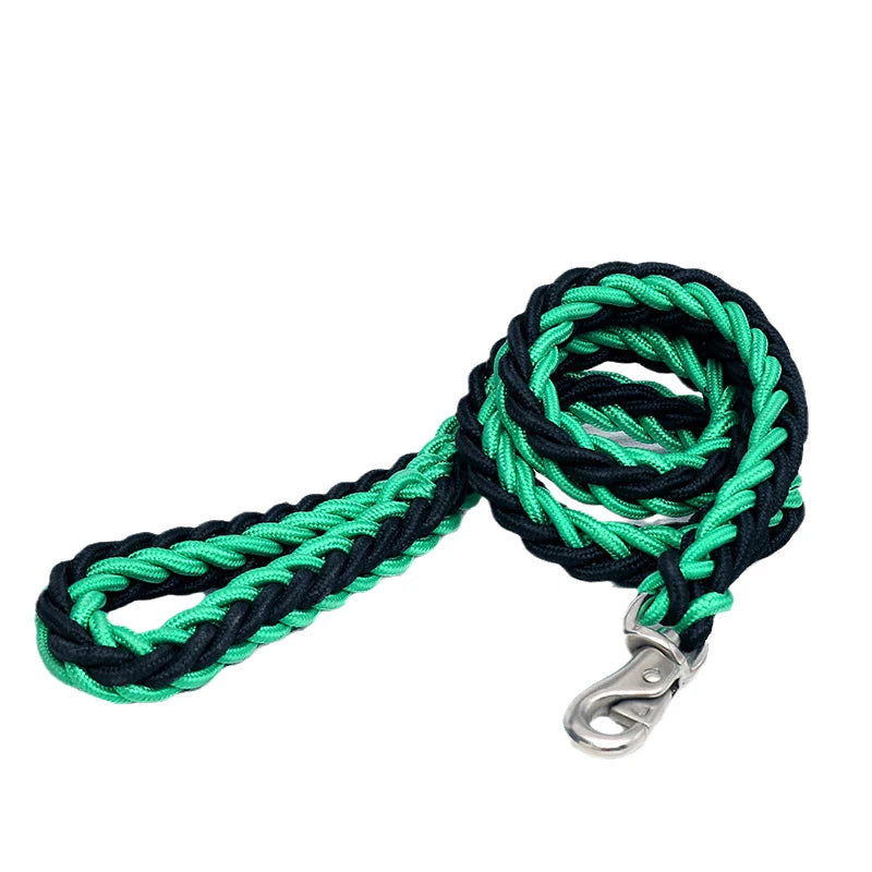 Ultimate Durability: Nylon Round Rope Leash for Medium to Large Dogs - Ideal for Bulldogs, Golden Retrievers, and Pitbulls