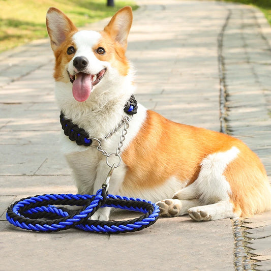 Ultimate Durability: Nylon Round Rope Leash for Medium to Large Dogs - Ideal for Bulldogs, Golden Retrievers, and Pitbulls