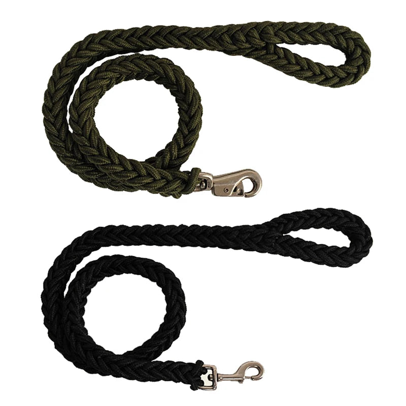 Ultimate Durability: Nylon Round Rope Leash for Medium to Large Dogs - Ideal for Bulldogs, Golden Retrievers, and Pitbulls