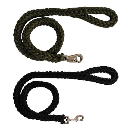 Ultimate Durability: Nylon Round Rope Leash for Medium to Large Dogs - Ideal for Bulldogs, Golden Retrievers, and Pitbulls